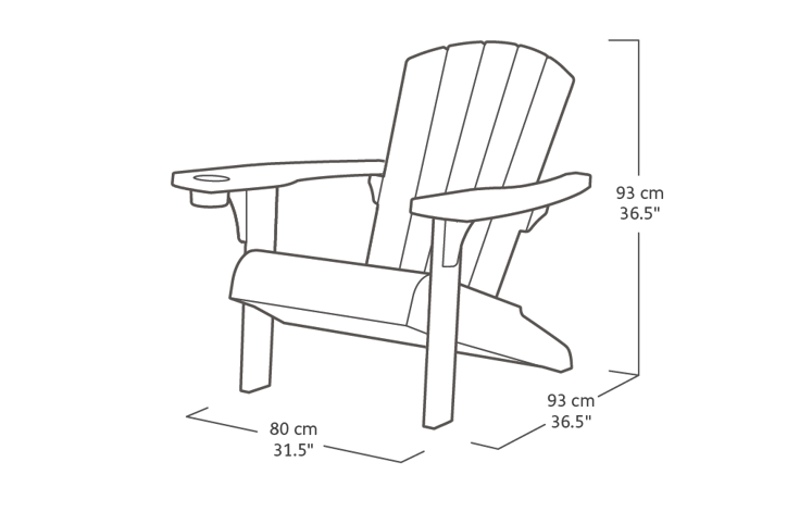 Alpine White Outdoor Adirondack Chair - Keter